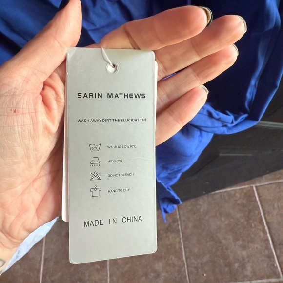 Cobalt Blue One Shoulder Side Slit Maxi Long Fitted Date Night Women’s Dress NWT - Picture 4 of 6